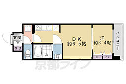 プレサンス十条凛華 1DKの間取図画像