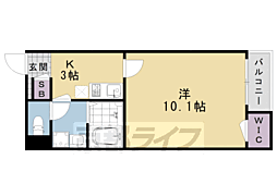 阪急嵐山線 松尾大社駅 徒歩12分の賃貸アパート 2階1Kの間取り