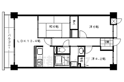 京阪本線 伏見桃山駅 徒歩2分の賃貸マンション 7階3LDKの間取り