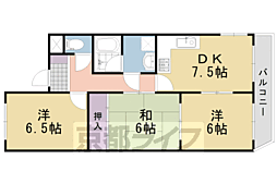 グラシィオ長岡 3DKの間取図画像