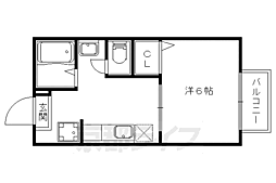 スターヒル 1Kの間取図画像