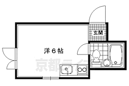 セゾン衣笠 ワンルームの間取図画像
