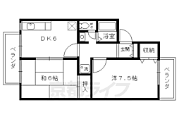 フォレスタ西賀茂 2DKの間取図画像
