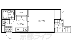 ハイツおおくら 1Kの間取図画像
