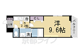 ヒカルサ京田辺大住 1Kの間取図画像