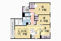 シャーメゾン シン 3LDKの間取図画像