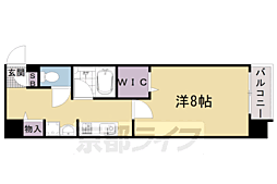 辻が花 1Kの間取図画像