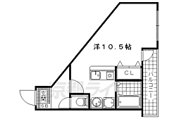フェイム瀬田 ワンルームの間取図画像