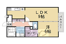 セゾン・COCON 1LDKの間取図画像