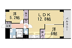 山科不二サンハイツ 2LDKの間取図画像