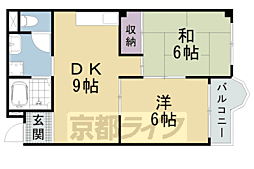 レジデンス東山 2LDKの間取図画像