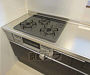三口コンロで作業効率ＵＰ・