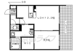 エーデルハイム東香園 1LDKの間取図画像