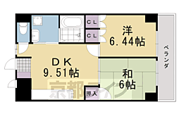 MANSION桂 2DKの間取図画像