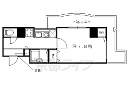 サムパティーク山科 1Kの間取図画像