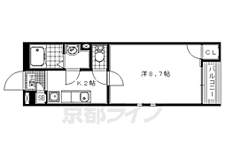 バンブスヴァルトハイム 1Kの間取図画像