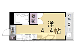 フォレストハウス 1Kの間取図画像