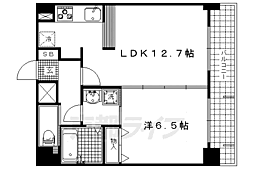 スワンズ京都大将軍 1LDKの間取図画像