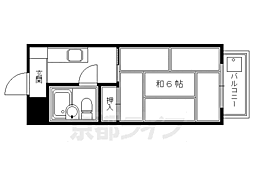 コーポ姉小路 1Kの間取図画像