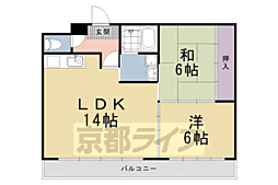 メゾン太秦 2LDKの間取図画像
