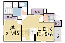 カーサ・プラシード 1LDKの間取図画像