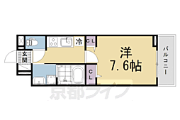 エリシオン・レジデンスV 1Kの間取図画像