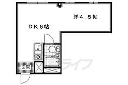 パールハイツ小倉 1DKの間取図画像