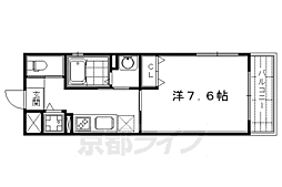 ウイング東山 1Kの間取図画像