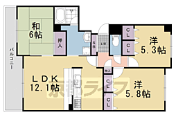 パインフィールド洛西 3LDKの間取図画像
