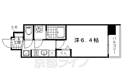 プレサンス京都二条京華 1Kの間取図画像