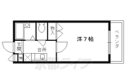 レザンス高縄 1Kの間取図画像