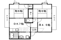 ラテール音羽 3DKの間取図画像