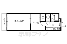 一休ビルプチシャトー19 2Kの間取図画像