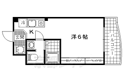 メゾンマロニエ ワンルームの間取図画像