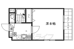 メゾンジョスラン 1Kの間取図画像