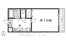 メゾン・シレーネ 1Kの間取図画像