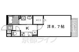 グランドール 1Kの間取図画像