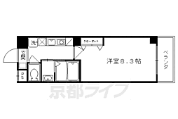 マジョール東山 1Kの間取図画像
