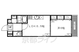 ベンリッジ 1LDKの間取図画像