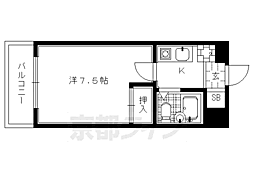 マノワール 1Kの間取図画像
