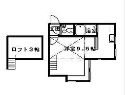 モアクレスト澄川 ワンルームの間取図画像