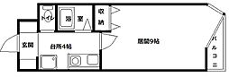 シティパル北円山 1Kの間取図画像