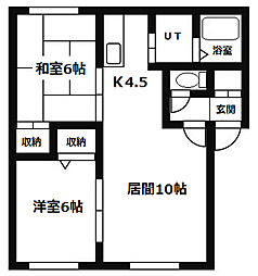 ハイツルミエール 2LDKの間取図画像