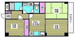 リグランド西台 3DKの間取図画像