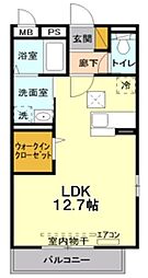ラビネ和光 ワンルームの間取図画像