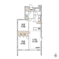 (仮称)成増3丁目メゾン 2LDKの間取図画像