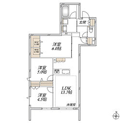 (仮称)成増3丁目メゾン 3LDKの間取図画像