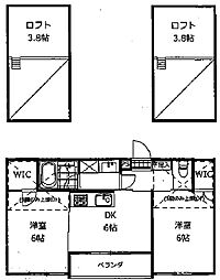 ルネ・丸美 VI 2DKの間取図画像