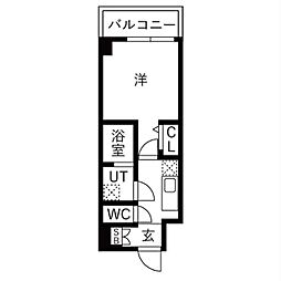 和光市白子3丁目マンション 1Kの間取図画像