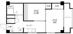 マンション丸中 2Kの間取図画像